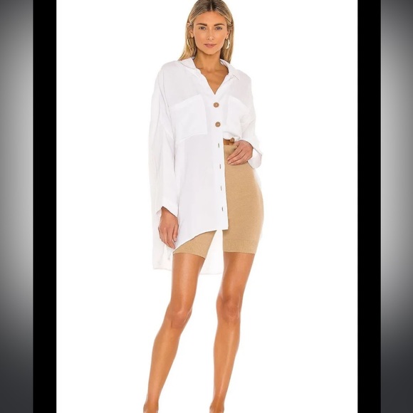 Show Me Your Mumu John’s button down shirt white linen - Picture 3 of 15